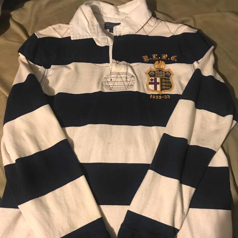 Polo Ralph Lauren rugby rare patch long sleeve